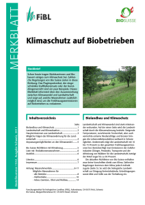 Merkblatt Klimaschutz auf Biobetrieben