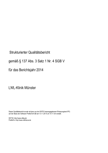 Strukturierter Qualitätsbericht 2014