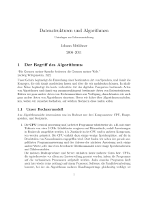 Datenstrukturen und Algorithmen - Home Page of Johann Mitloehner