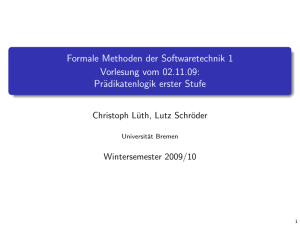Formale Methoden der Softwaretechnik 1 (WS 09/10)