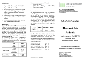 anti-ccp rheuma_2012 - Medizinisches Labor Oldenburg