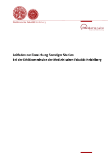 Leitfaden für Sonstige Studien - Medizinische Fakultät Heidelberg