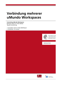 Verbindung mehrerer uMundo Workspaces - TUprints