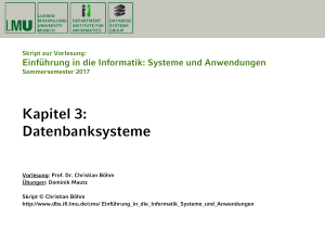 Kapitel 3: Datenbanksysteme