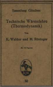 Technische Wärmelehre (Thermodynamik) m