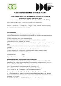 Gestationsdiabetes mellitus (GDM)