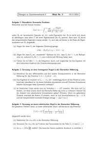 Übungen zu Quantenmechanik II Blatt Nr. 3 03.11.2010
