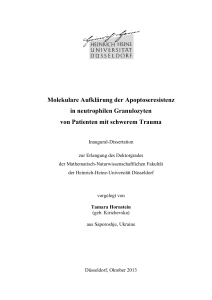 Molekulare Aufklärung der Apoptoseresistenz in neutrophilen