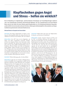 Klopftechniken gegen Angst und Stress - Embodiment