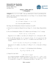 Blatt 4 - Fachrichtung Mathematik