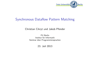 Synchronous Dataflow Pattern Matching