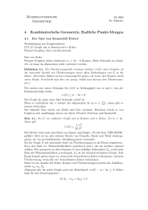 Kombinatorische Geometrie 4 Kombinatorische Geometrie, Endliche