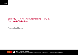 Security for Systems Engineering – VO 01: Netzwerk