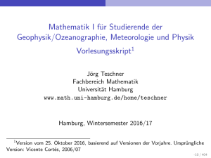 Mathematik I für Studierende der Geophysik - math.uni