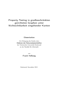 Property-Testing in gradbeschränkten gerichteten Graphen unter