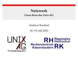 Netzwerk - Linux-Kurs der Unix-AG