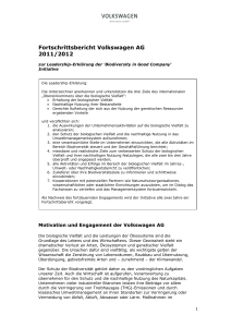 Volkswagen Fortschrittsbericht 2011/2012