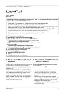 Lonolox ® 2,5 mg Tabletten