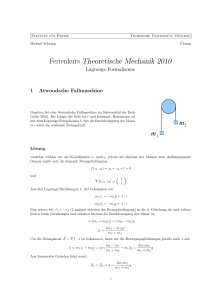 Ferienkurs Theoretische Mechanik 2010 - TUM