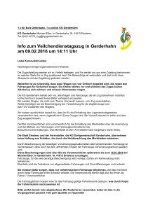 Info zum Veilchendienstagszug in Gerderhahn am