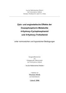 Zyto- und angiostatische Effekte der Oxazaphosphorin