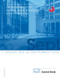 1.januar bis 30.september 2006 zwischenbericht aareal bank konzern