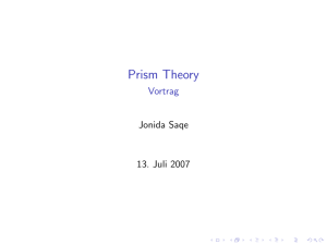 Prism Theory - Vortrag - bei der Forschungsgruppe Logik und