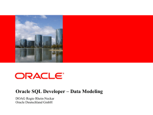 SQL Developer Data Modeling