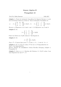 Lineare Algebra II ¨Ubungsblatt 10