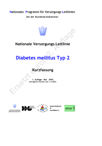 Diabetes mellitus Typ 2 - Patienten