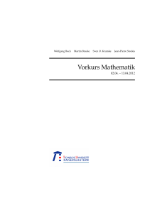 Vorkurs Mathematik