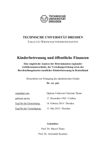 Kinderbetreuung und öffentliche Finanzen