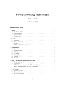 Formelsammlung Mathematik - Webseite von Marc Landolt