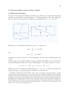 40 § 3 Fibonacci-Zahlen und der Goldene Schnitt a