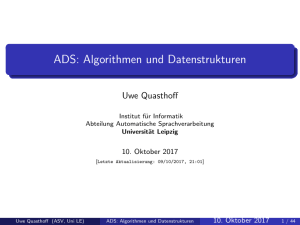 ADS - Algorithmen und Datenstrukturen I (ADS I)