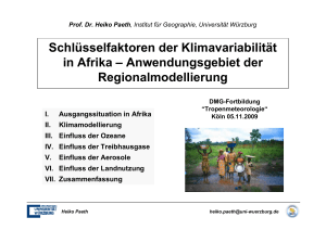 Schlüsselfaktoren der Klimavariabilität in Afrika