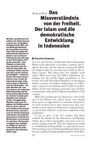 Missverständnis von der Freiheit. Der Islam und die demokratische