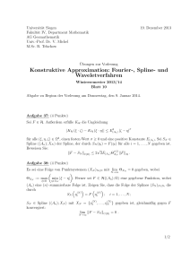 Konstruktive Approximation: Fourier-, Spline- und