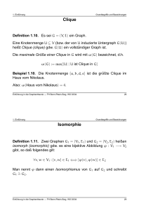 Clique Isomorphie - Hochschule Bonn-Rhein-Sieg