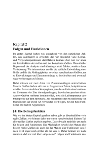 Kapitel 2 Folgen und Funktionen