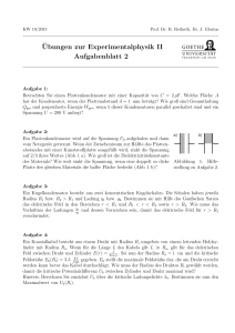 ¨Ubungen zur Experimentalphysik II Aufgabenblatt 2