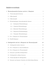 Inhaltsverzeichnis - Physikzentrum der RWTH Aachen