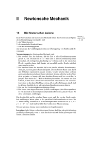 II Newtonsche Mechanik