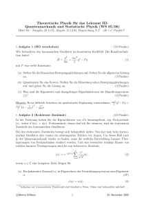 Theoretische Physik für das Lehramt III: Quantenmechanik und