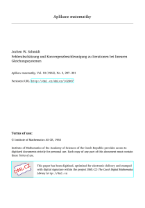 Fehlerabschätzung und Konvergenzbeschleunigung zu Iterationen