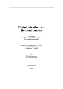 Photoionisation von Heliumdimeren