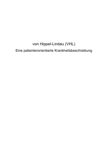 von Hippel-Lindau (VHL) - Eine patientenorientierte