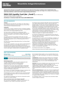 SSGA EUR Liquidity Fund Institutional Stable NAV Shares