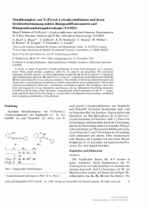 Metallkomplexe von N-(Pyrrol-l-yl)salicylaldiminen und