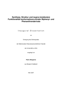 Synthese, Struktur und (supra-)molekulare Funktionalität